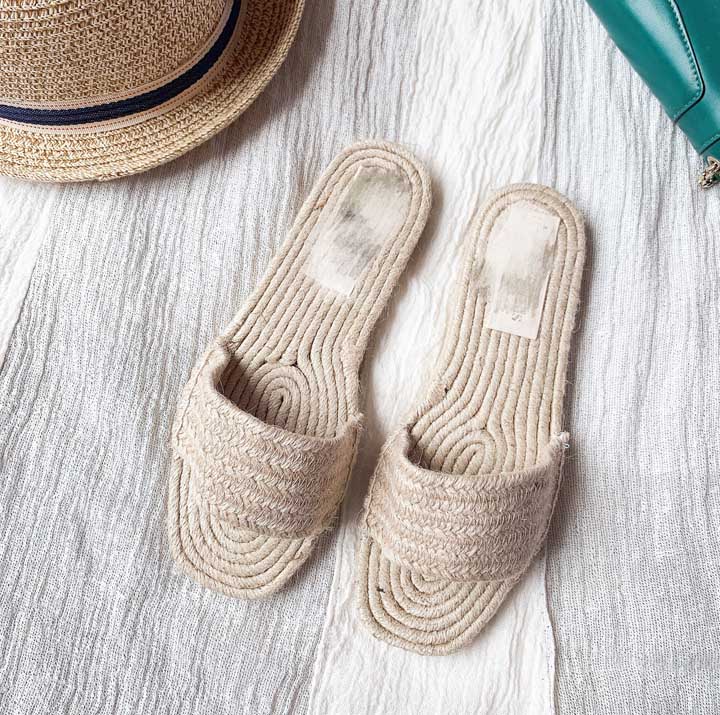 Frauen böhmische flache Hausschuhe weibliche Espadrilles