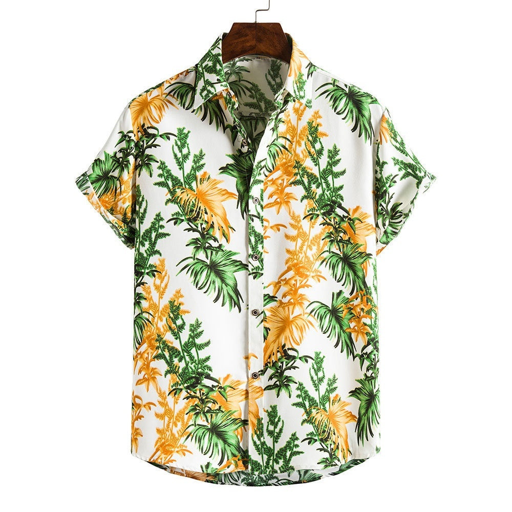 Camicia da uomo in bambù e lino