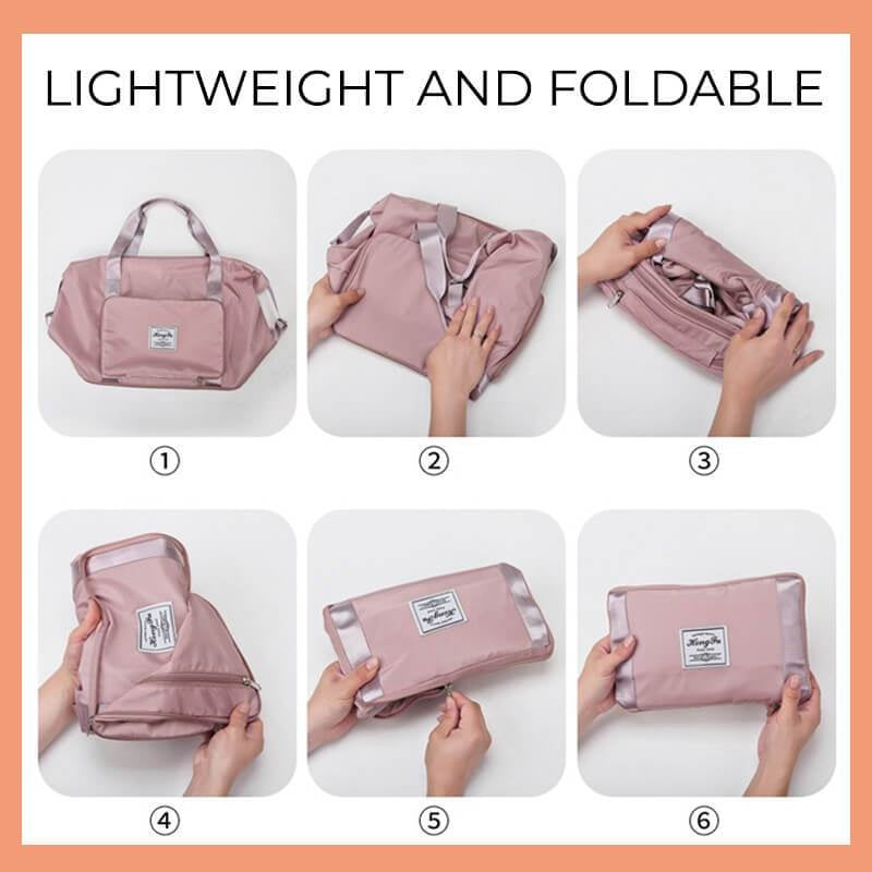Women's Travel Bag Waterproof Large Capacity Gym Fitness Weekender Bag