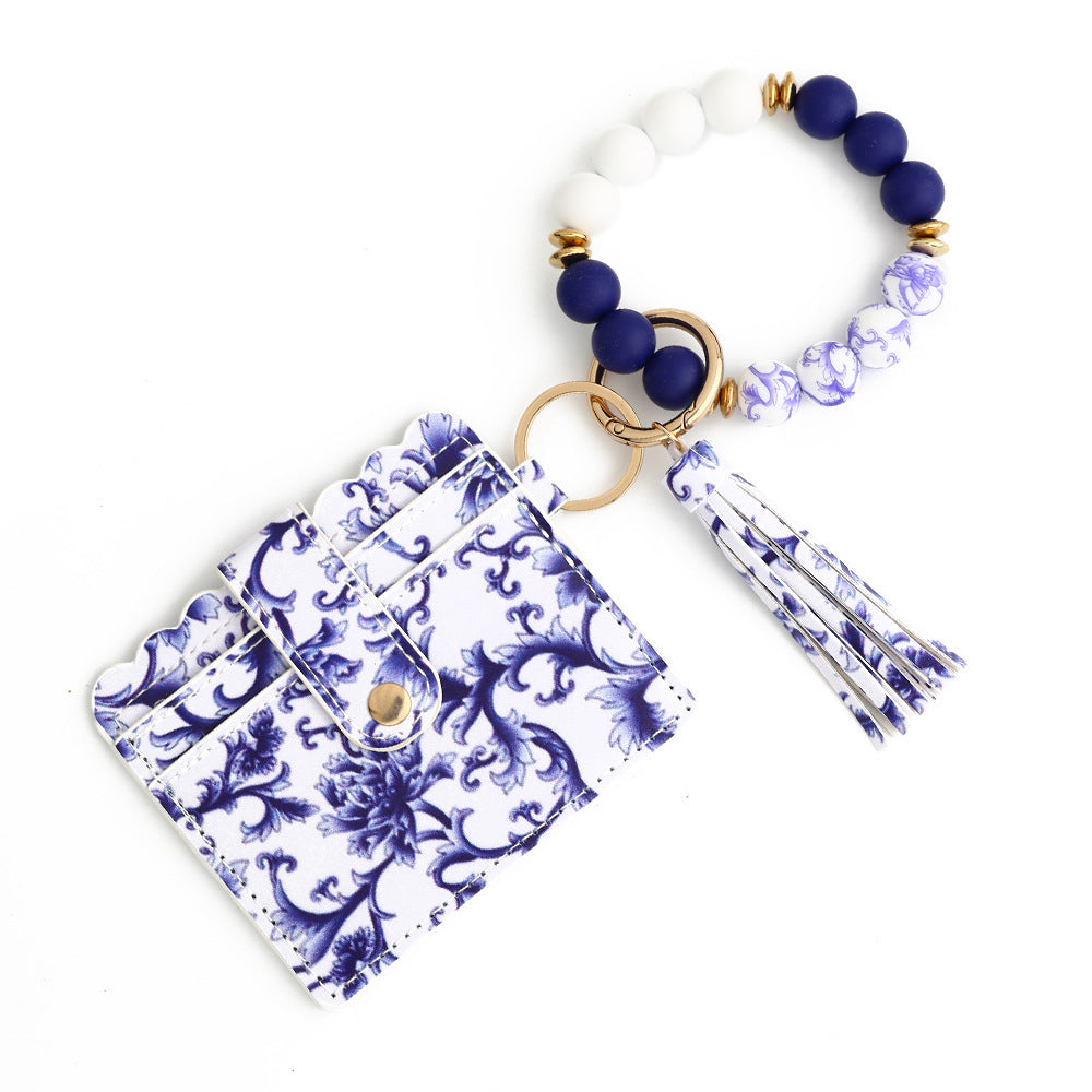 Women's Wallet Love Polyurethane Card Holder Silica Gel Key Chain
