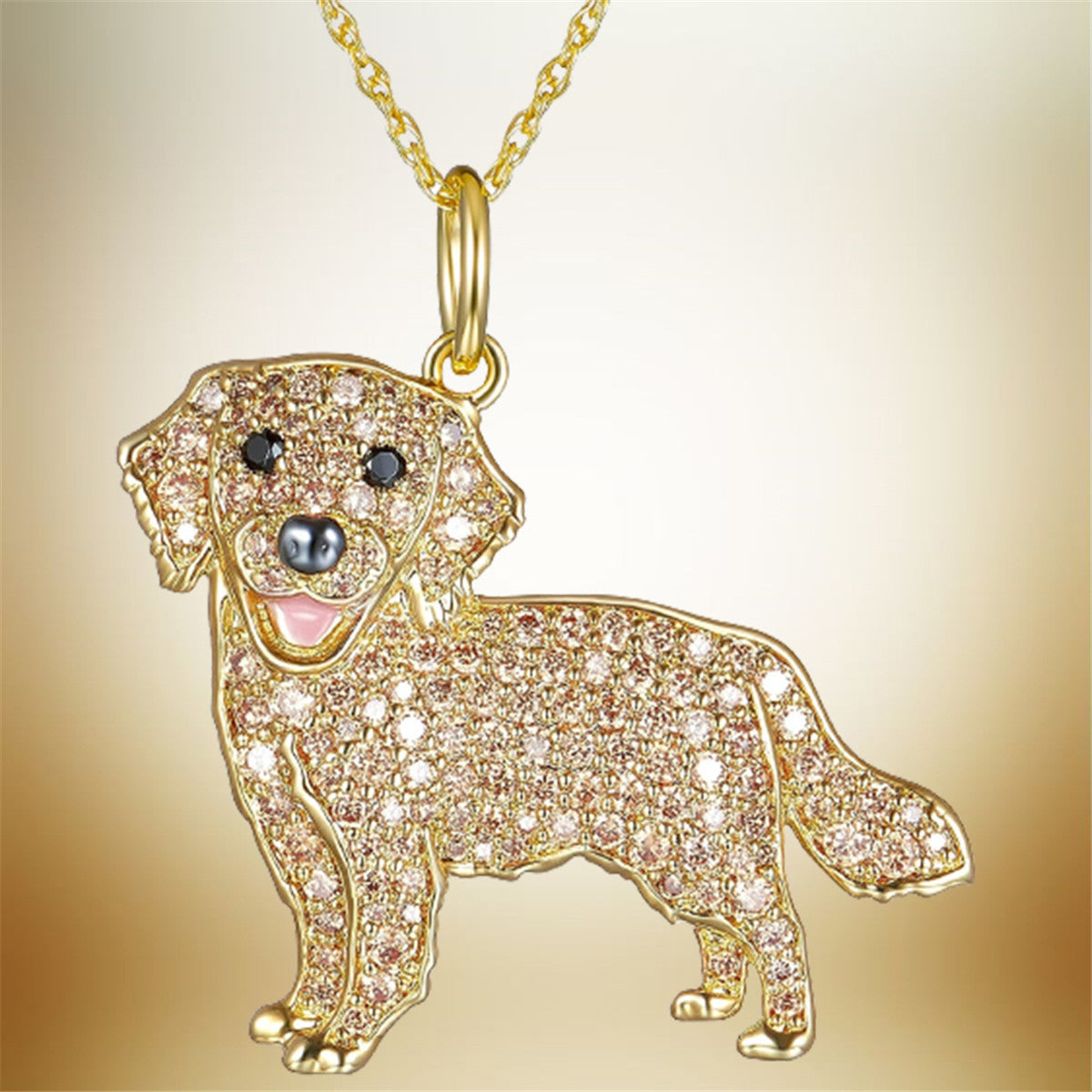 Schmuck Golden Retriever Form Anhänger Halskette