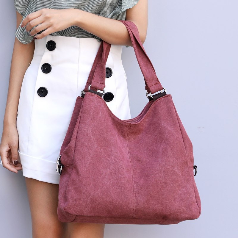 Damen Canvas Umhängetasche