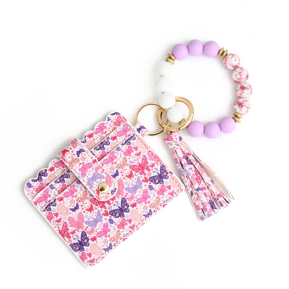 Women's Wallet Love Polyurethane Card Holder Silica Gel Key Chain