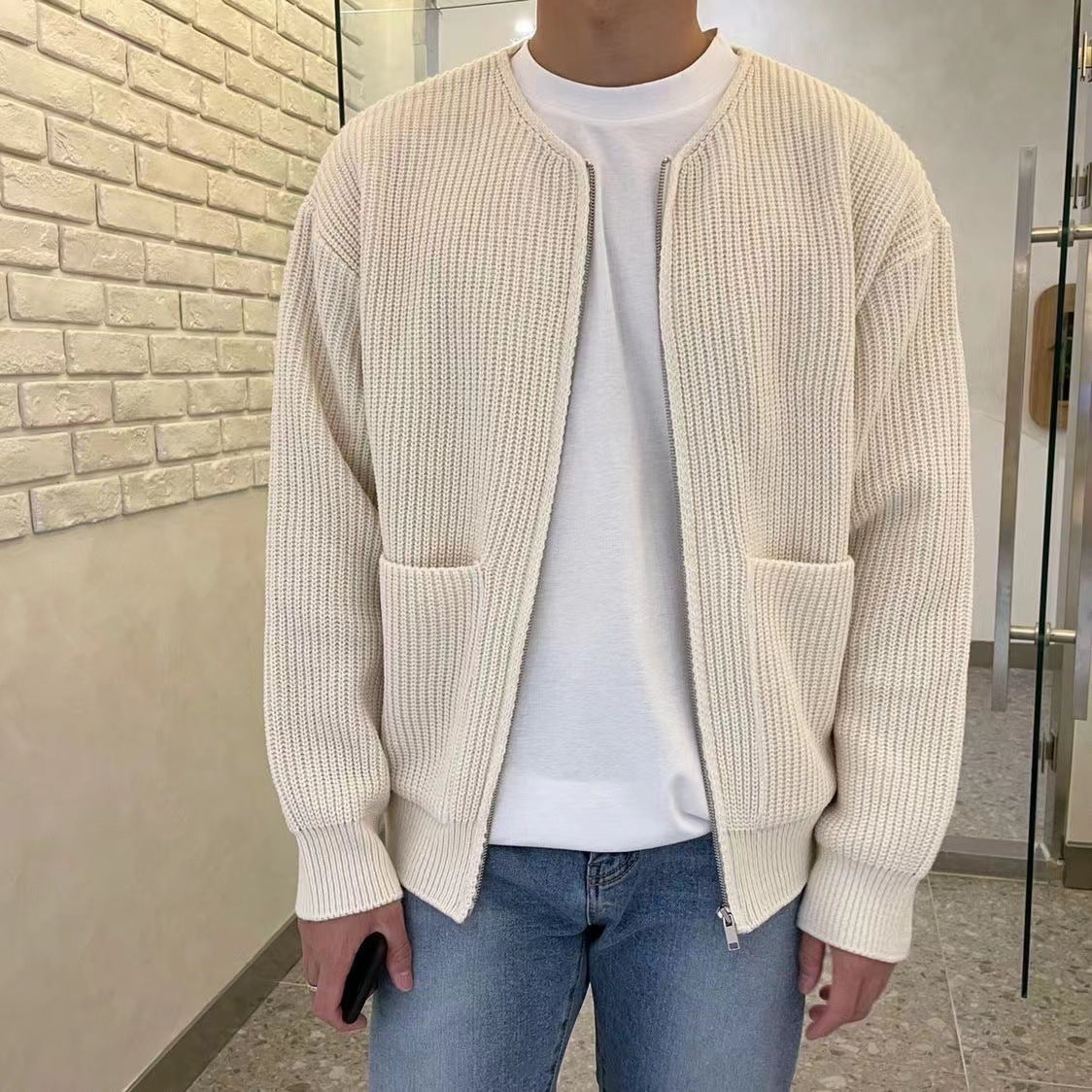 Herren Trendy Ins Trendy Strickjacke Herren Pullover