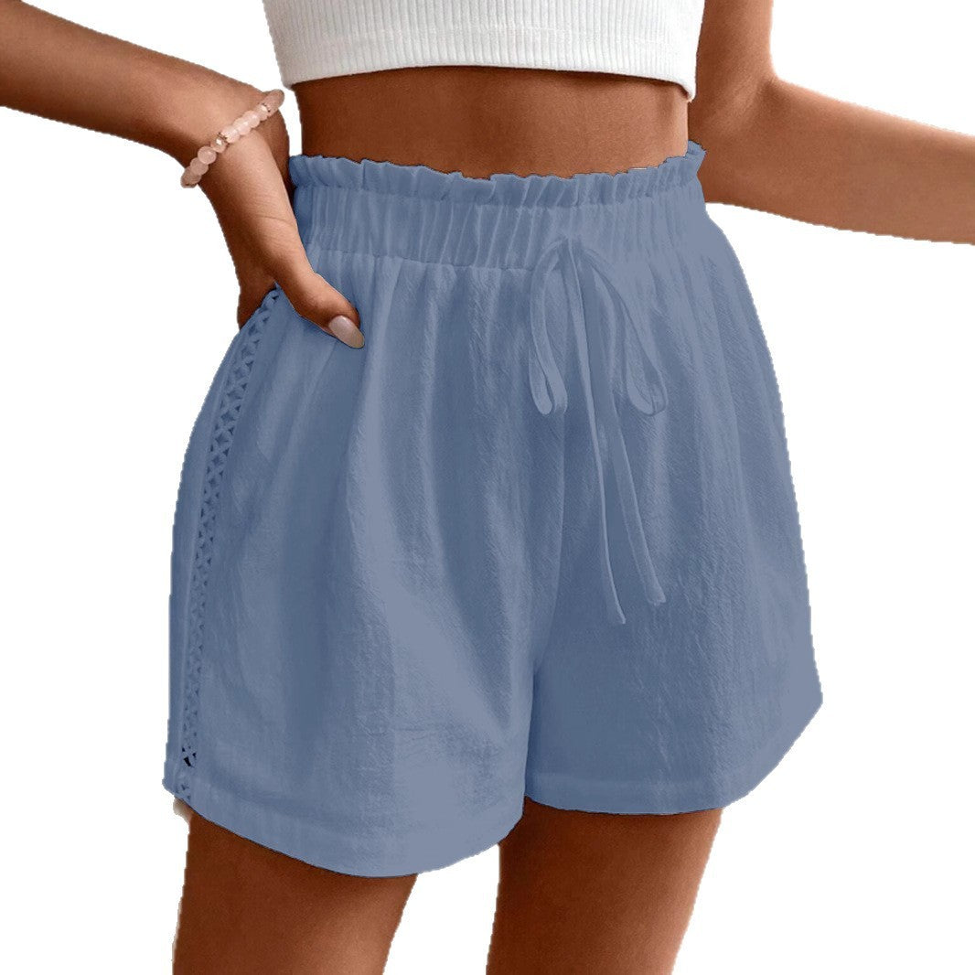 Women's Solid Color Casual Shorts Summer @ Home Loose All-matching Pants