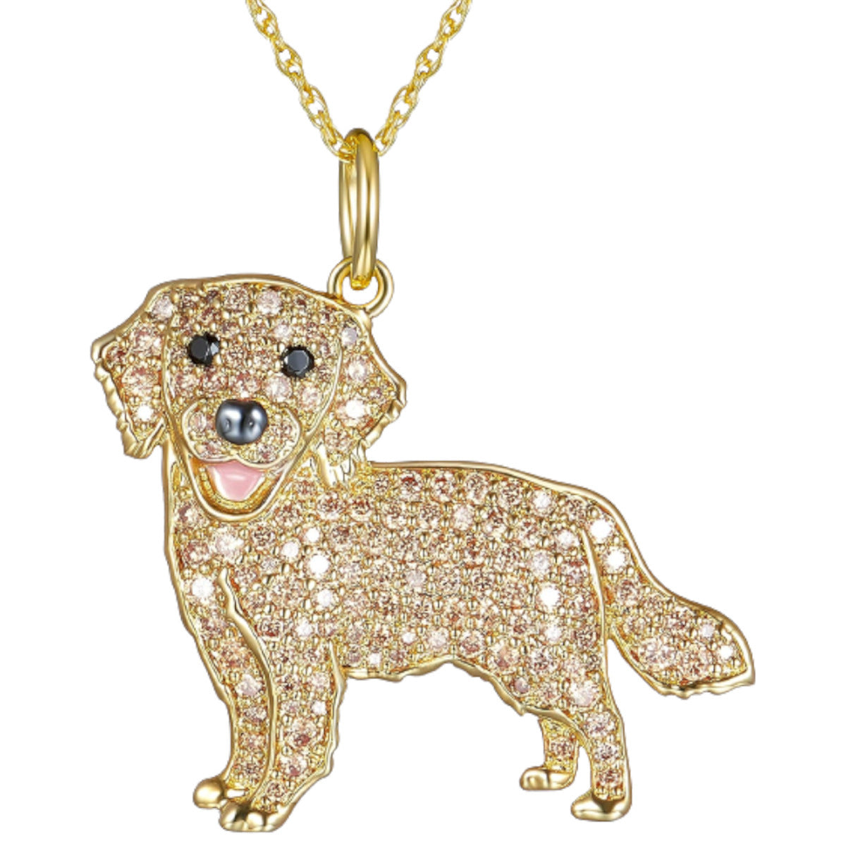Schmuck Golden Retriever Form Anhänger Halskette
