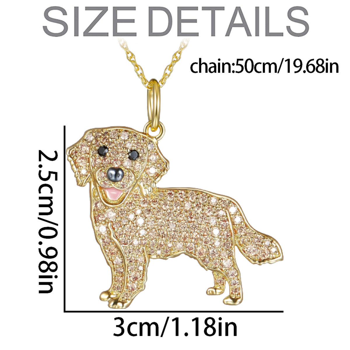 Schmuck Golden Retriever Form Anhänger Halskette