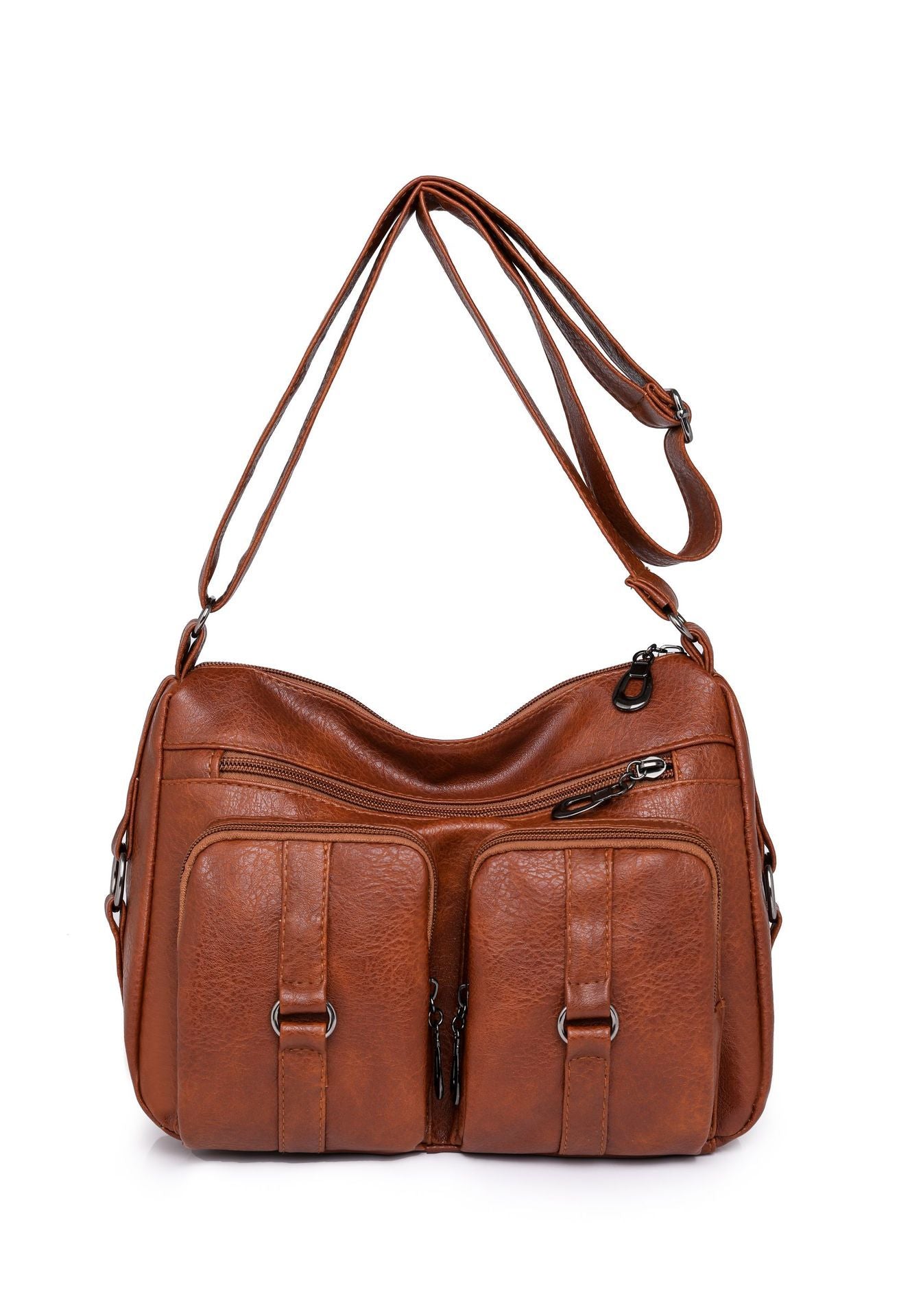 Women's Solid Color PU Crossbody Bag