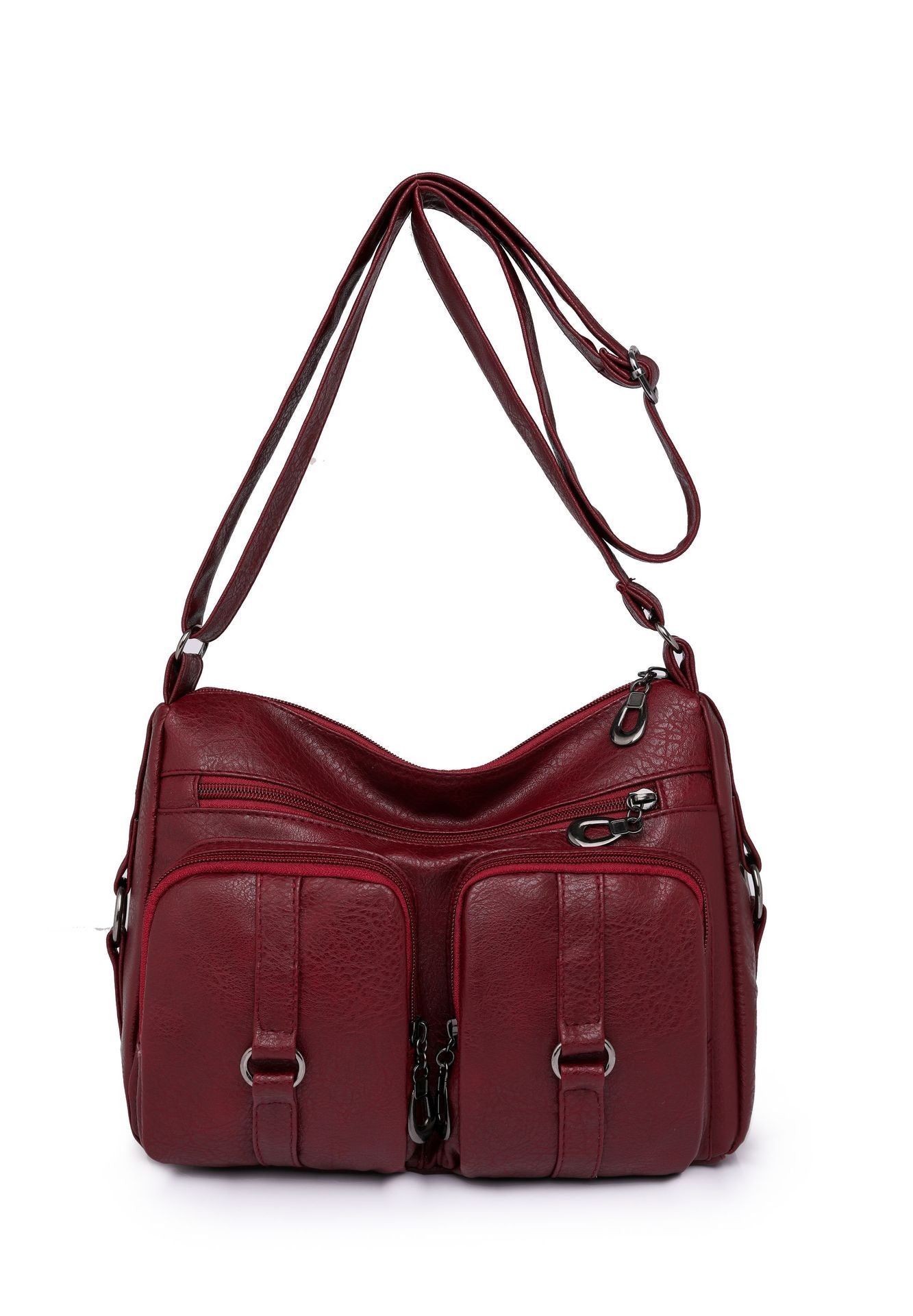 Women's Solid Color PU Crossbody Bag