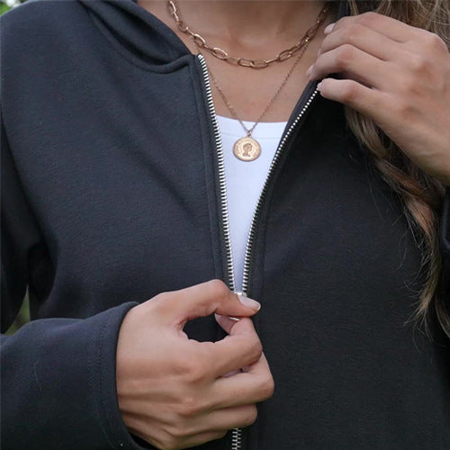 Damen Klassiker, Allzweck-Hoodie lang