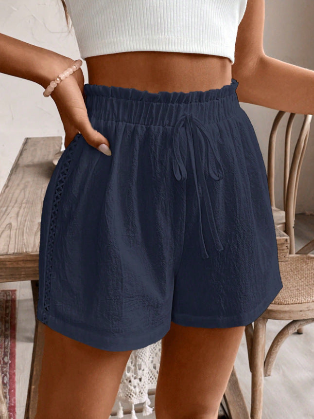 Women's Solid Color Casual Shorts Summer @ Home Loose All-matching Pants