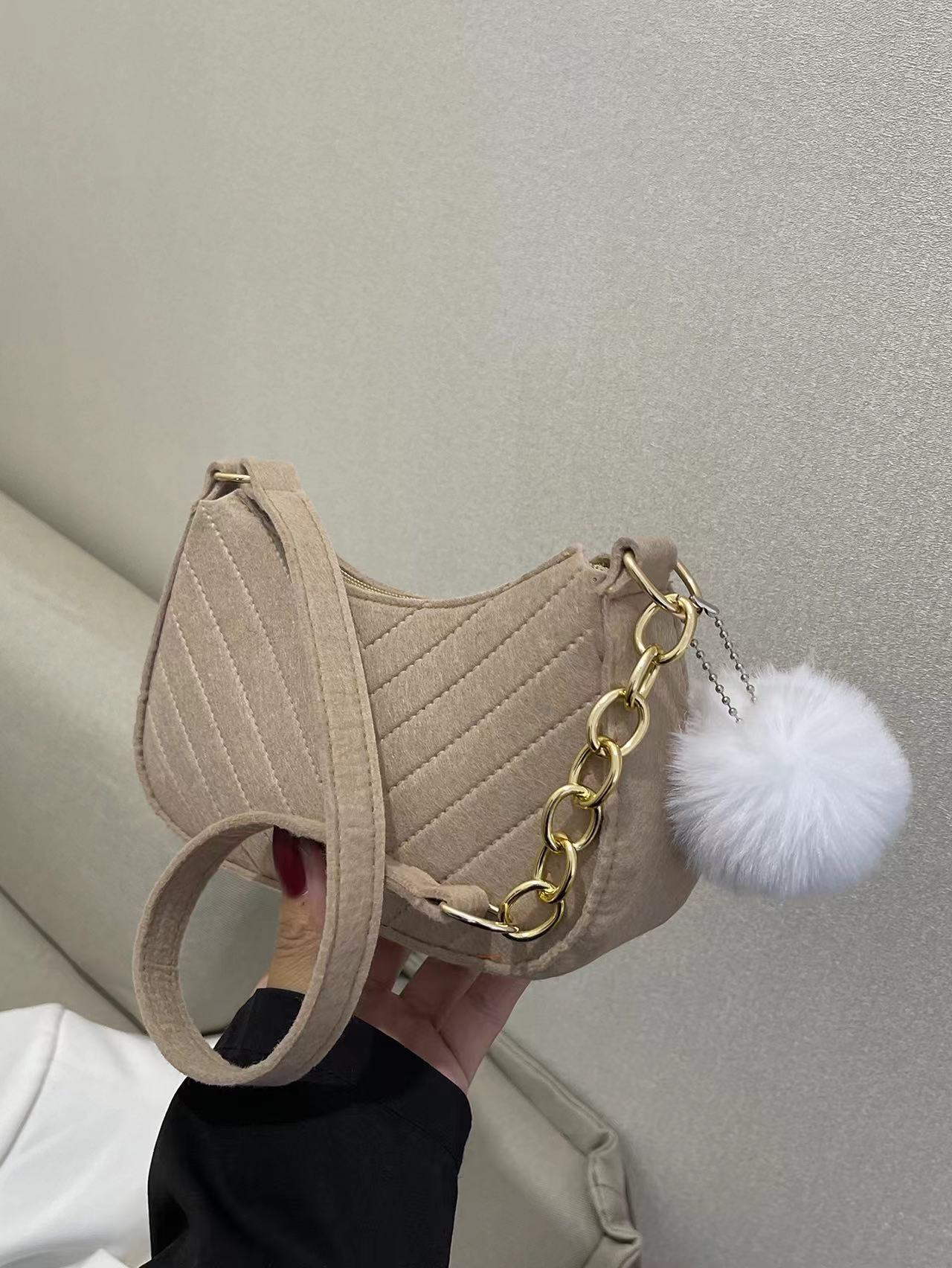 Women's New Retro Solid Color Shoulder Messenger Bag