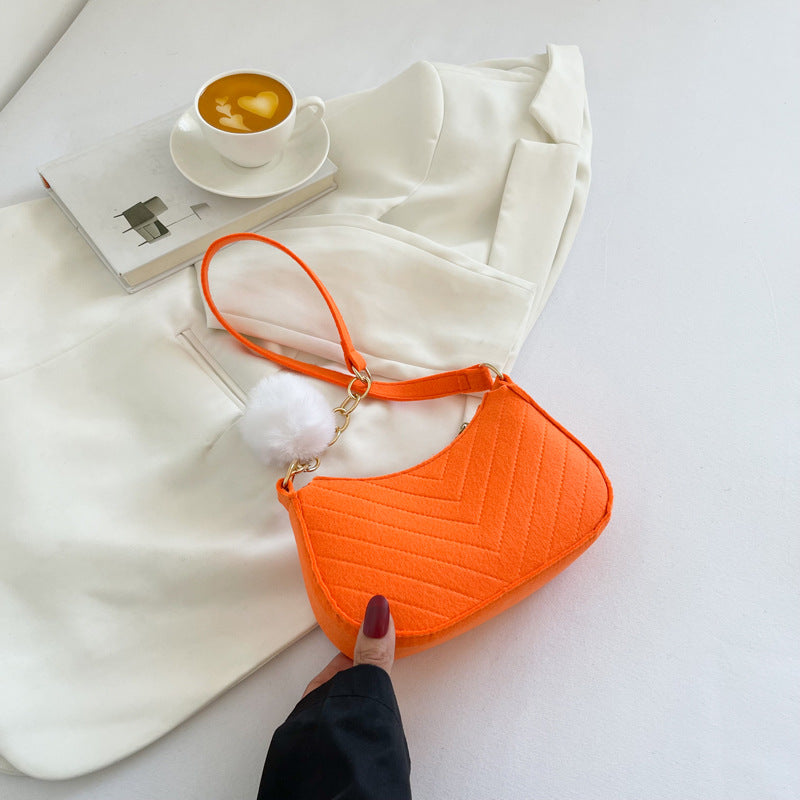 Women's New Retro Solid Color Shoulder Messenger Bag