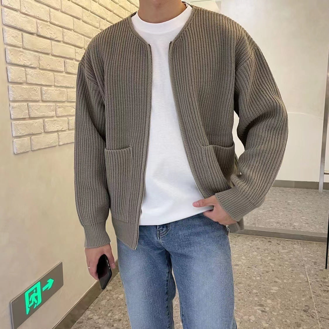 Herren Trendy Ins Trendy Strickjacke Herren Pullover