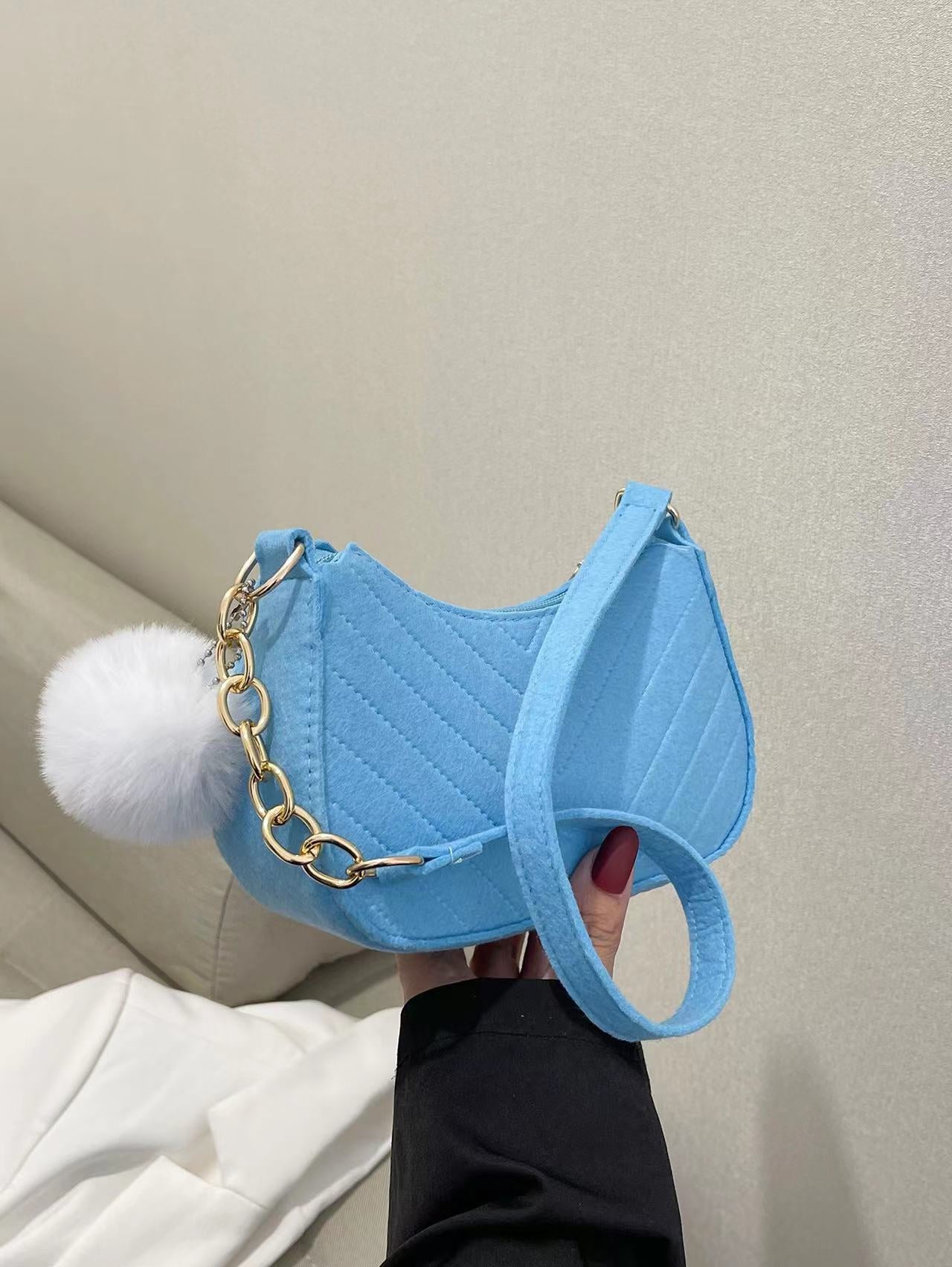 Women's New Retro Solid Color Shoulder Messenger Bag