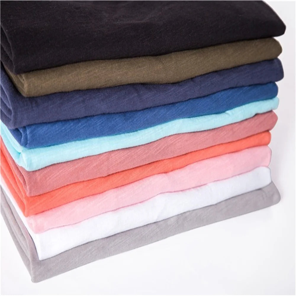 Herren-Shirt AIOPESON 100 % Baumwolle Herren-T-Shirt mit V-Ausschnitt, modisches Design, schmale Passform, Soild-T-Shirts, männliche Tops, T-Shirts, kurzärmeliges T-Shirt für Männer