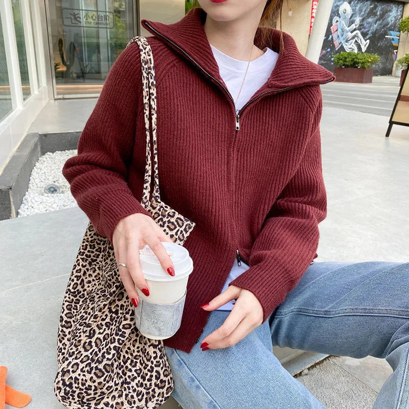 Frauen Pullover 2024 Frühling einfarbig süße stricken mantel weibliche Y2K komfortable weiche Joker strickjacke weibliche
