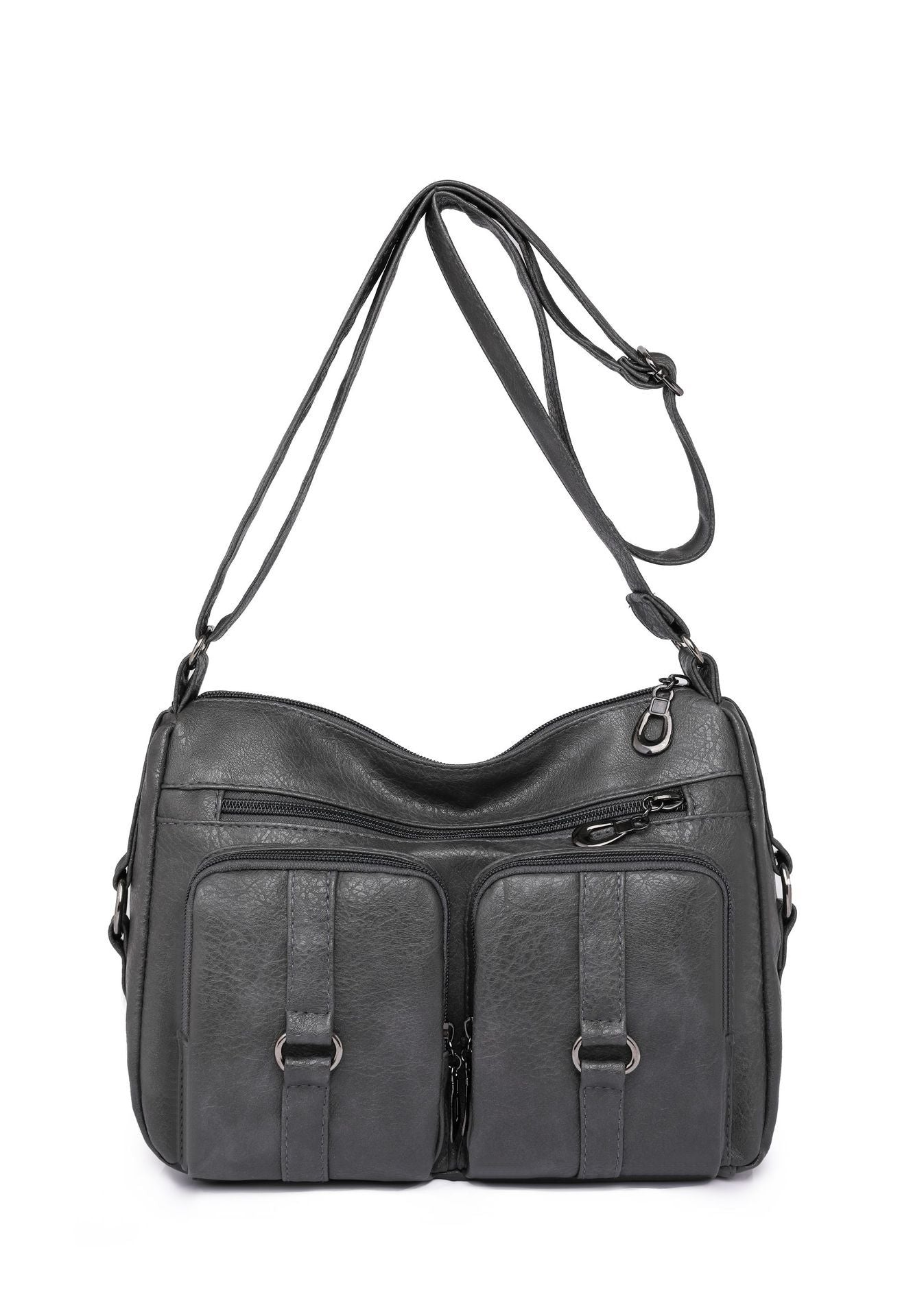 Women's Solid Color PU Crossbody Bag