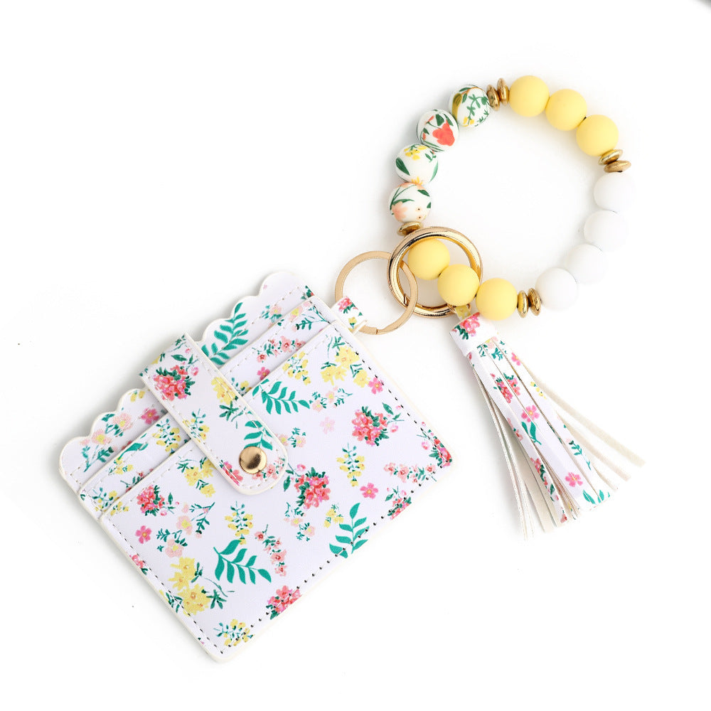 Women's Wallet Love Polyurethane Card Holder Silica Gel Key Chain