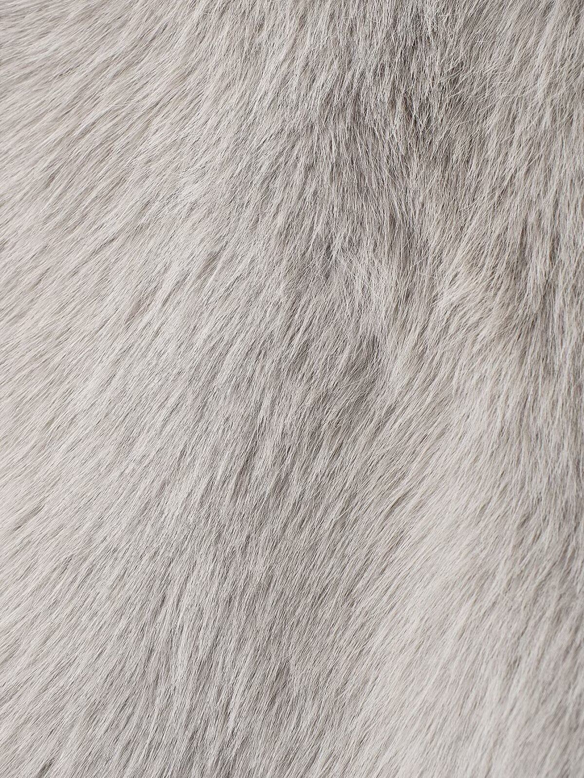 Women's faux fur jacket in subtle light grey