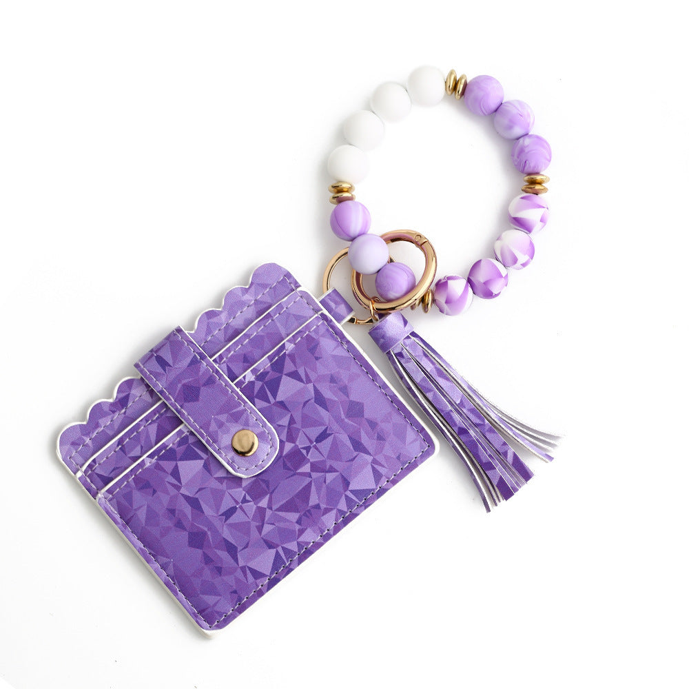 Women's Wallet Love Polyurethane Card Holder Silica Gel Key Chain