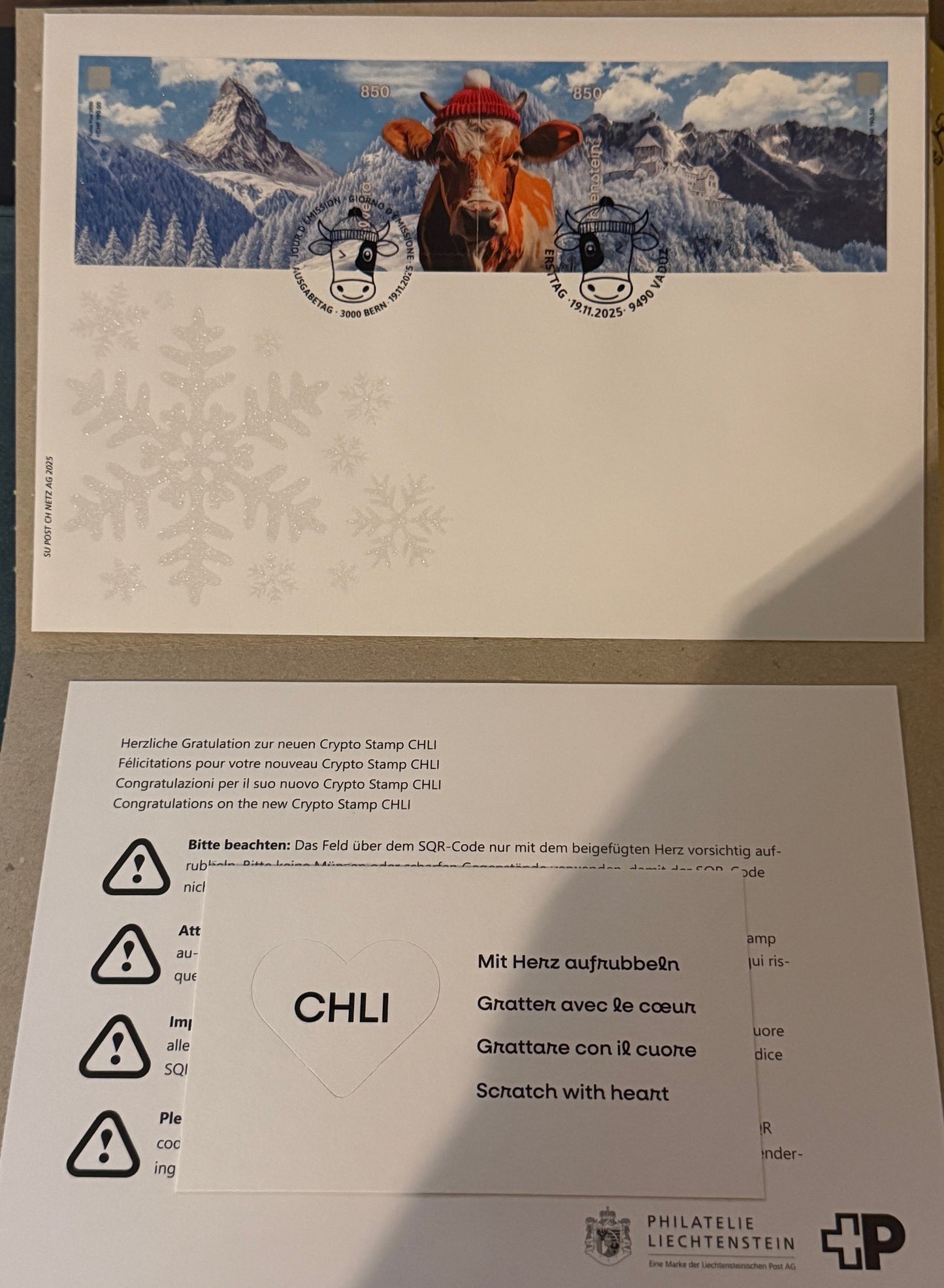 Swiss Crypto Stamp "CHLI 2.0" Ricardo.ch Auktion ab 1.- CHF