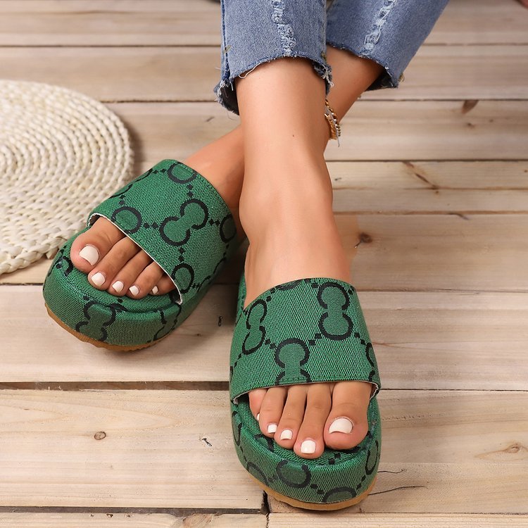 Damen Sommerschuhe mit dicker Sohle, lässige Outdoor-Strandschuhe