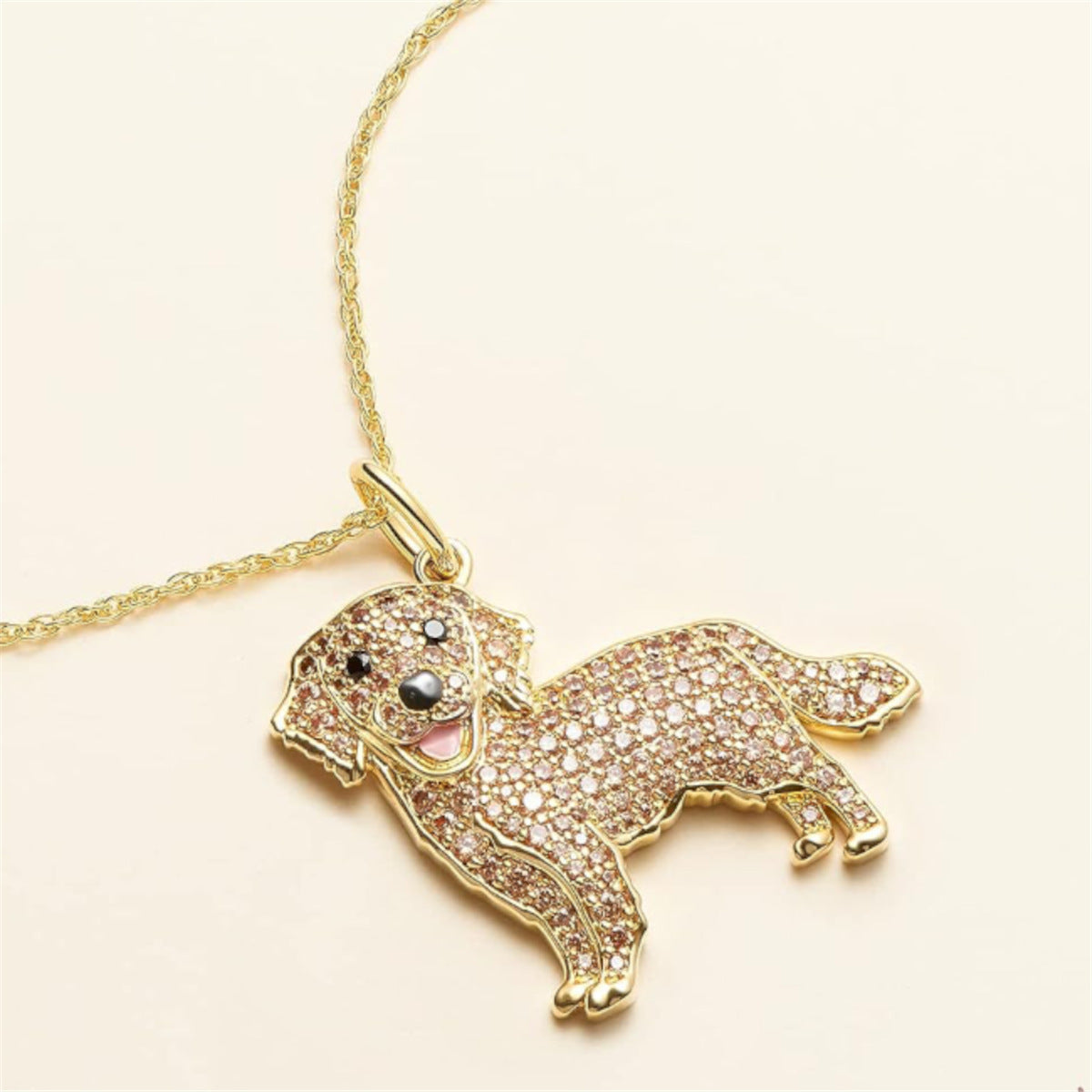 Schmuck Golden Retriever Form Anhänger Halskette