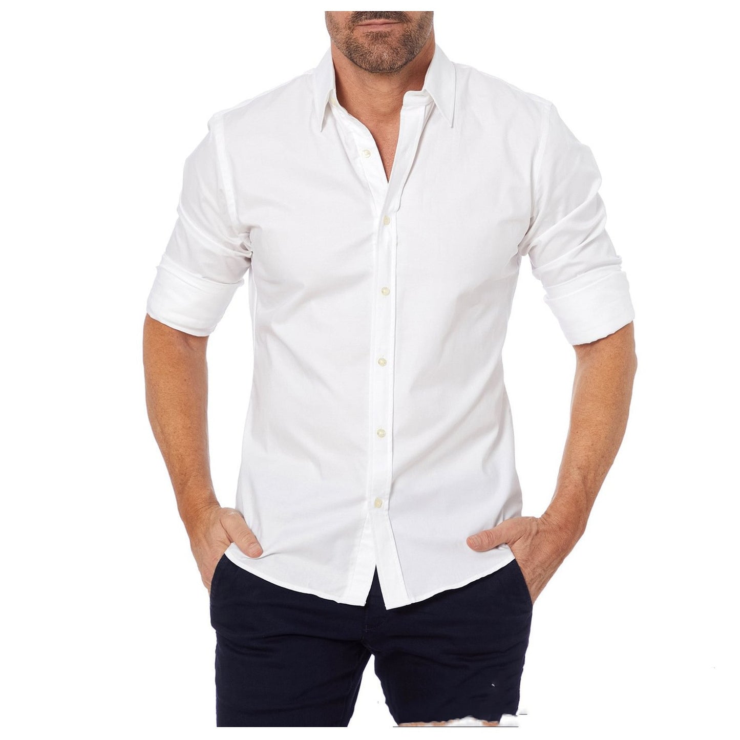 Herren Business Four Seasons Freizeit Oxford Stoffhemd
