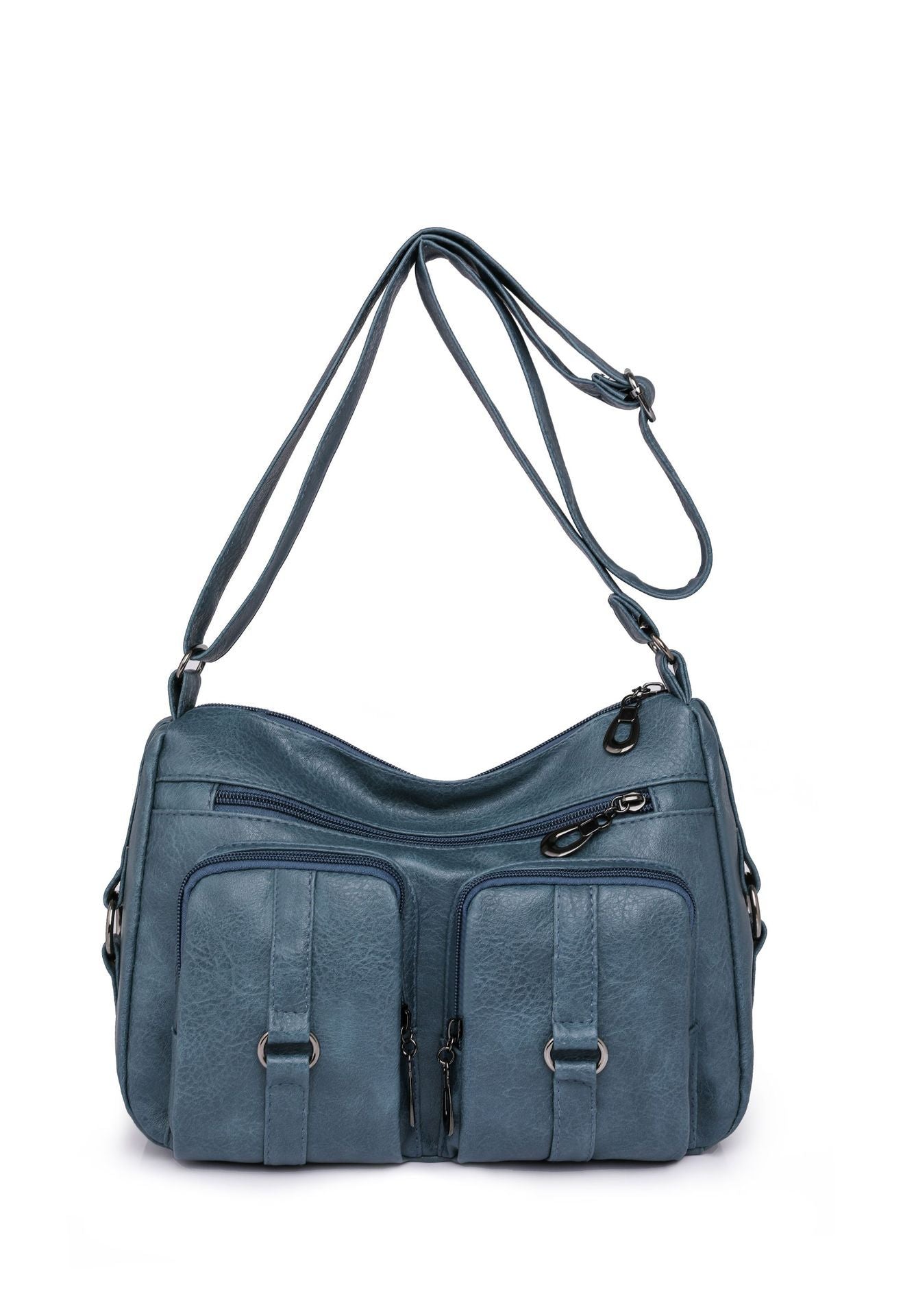 Women's Solid Color PU Crossbody Bag