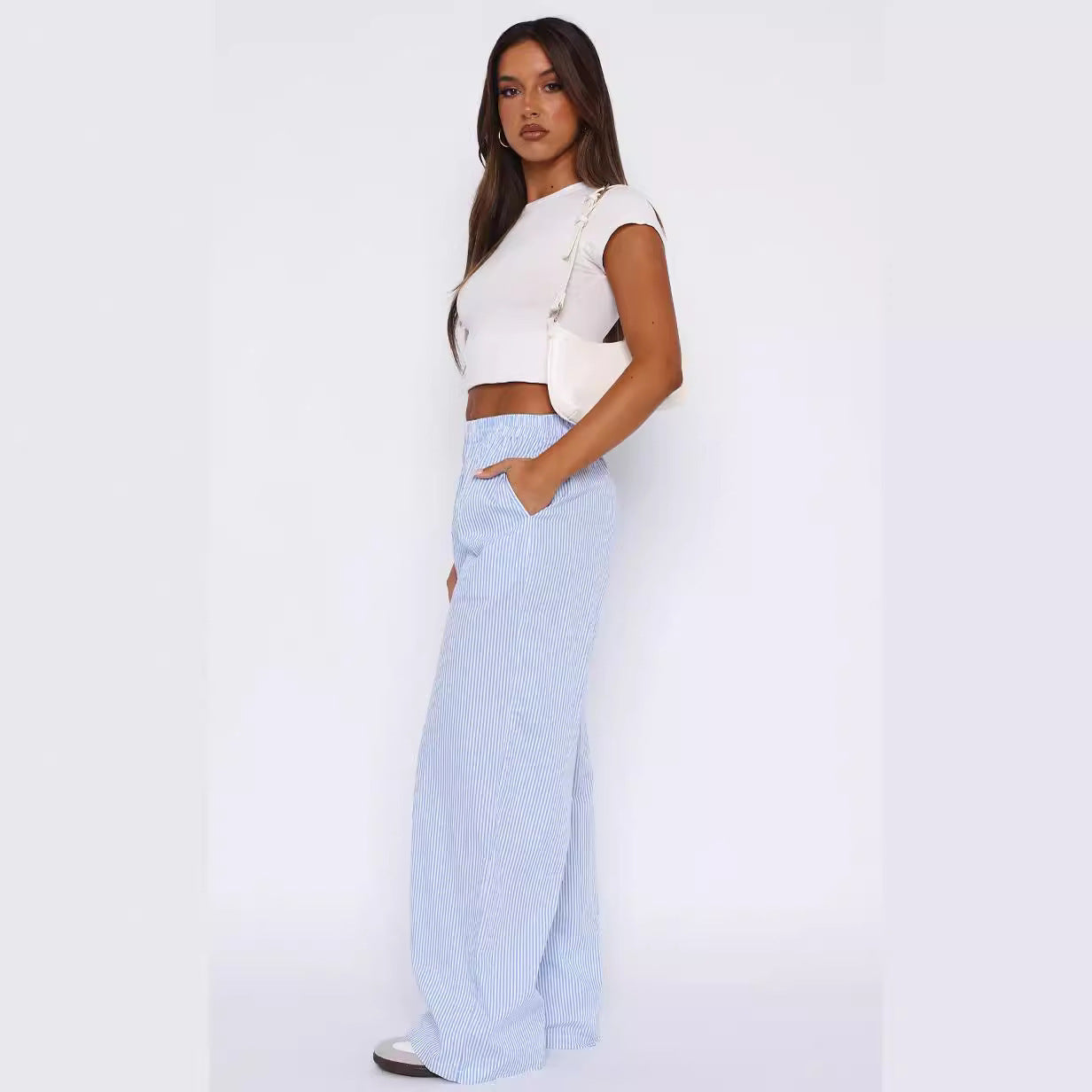 Damenmode lässige gestreifte Hose