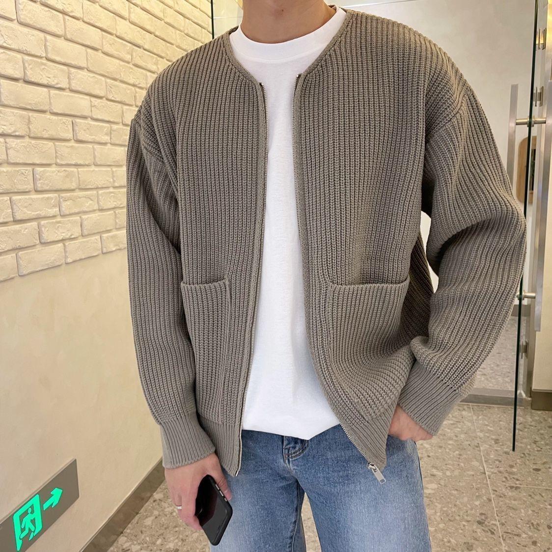 Herren Trendy Ins Trendy Strickjacke Herren Pullover