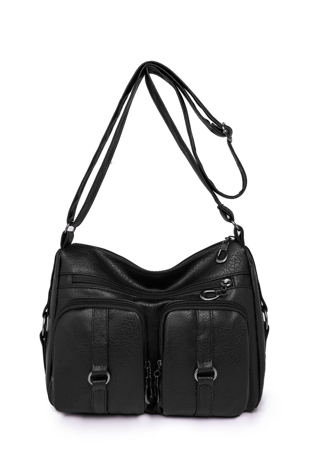 Women's Solid Color PU Crossbody Bag