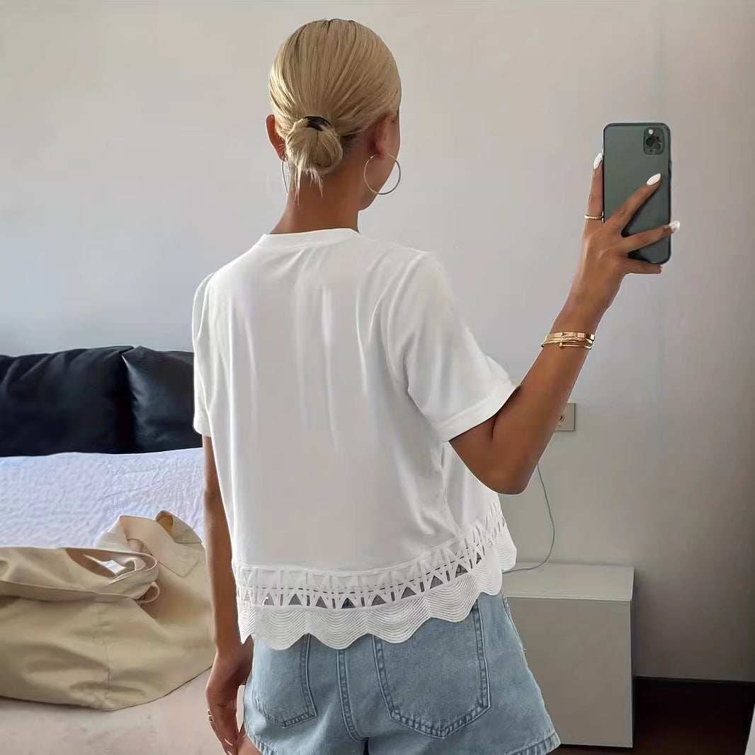 Damen Kurzarmshirt, trendig- spontan