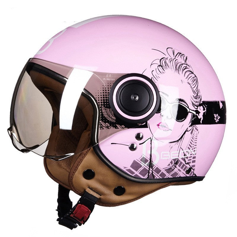 Electric scooter half helmet Lightweight, half-covered retro helmet