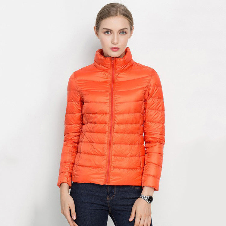 Damen Slim-Daunenjacke mit Stehkragen