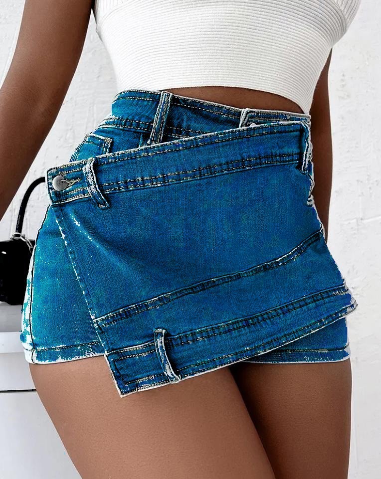 Damen Y2K Street Vintage Jeans Shorts