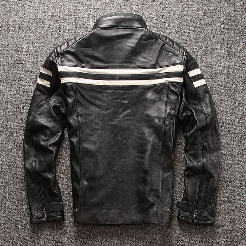 Men Motorcycle-Racing Leather-Jacket