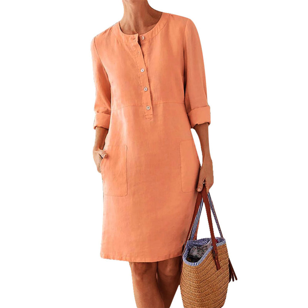 Women's casual dress with long sleeves for spring autumn is timeless - classic and for all ages