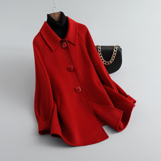 Women's Simple Double-sided Wool Overcoat