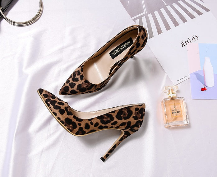 Damen Pumps mit Leopardenmuster