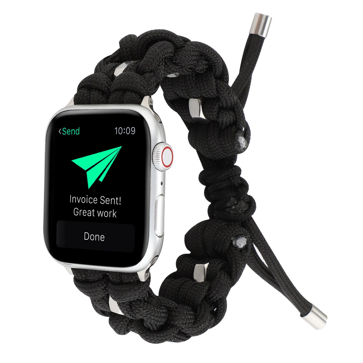 Smartwatch Compatible with Apple , Outdoor umbrella cord braided strap