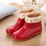 Women rubber shoes soft soled non-slip rain boots