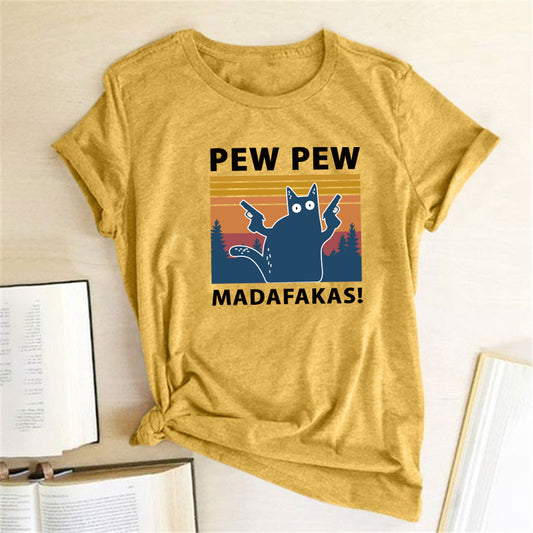 Women's short sleeve t-shirt by Pew Madafakas