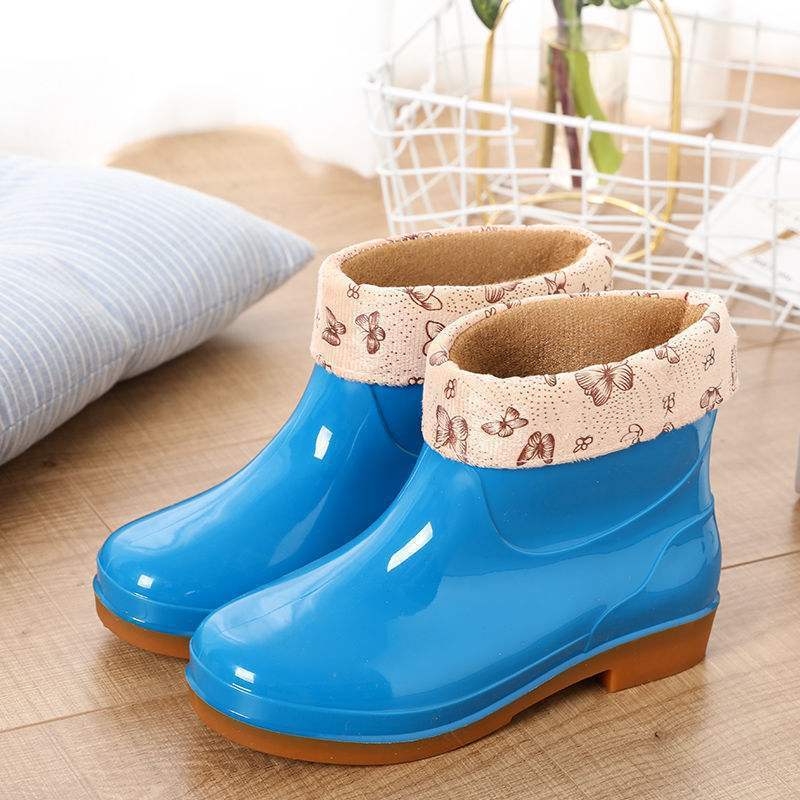 Women rubber shoes soft soled non-slip rain boots