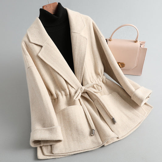 Women's Short Woolen Coat Double-sided Wool Overcoat