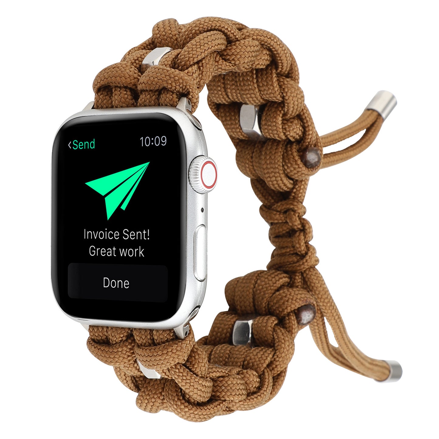 Smartwatch Compatible with Apple , Outdoor umbrella cord braided strap