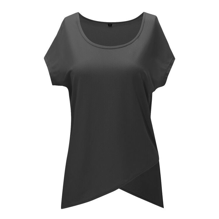 Lässiges Sport-T-Shirt für Damen mit losem Atmungs-Mesh 