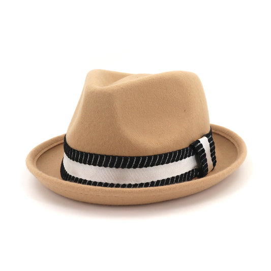 Women Fashion Jazz Pure Wool Top Hat