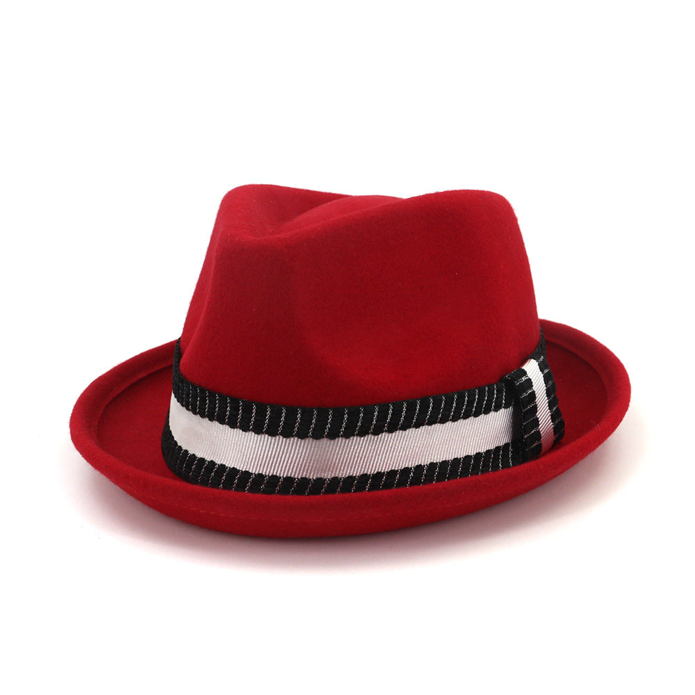 Women Fashion Jazz Pure Wool Top Hat